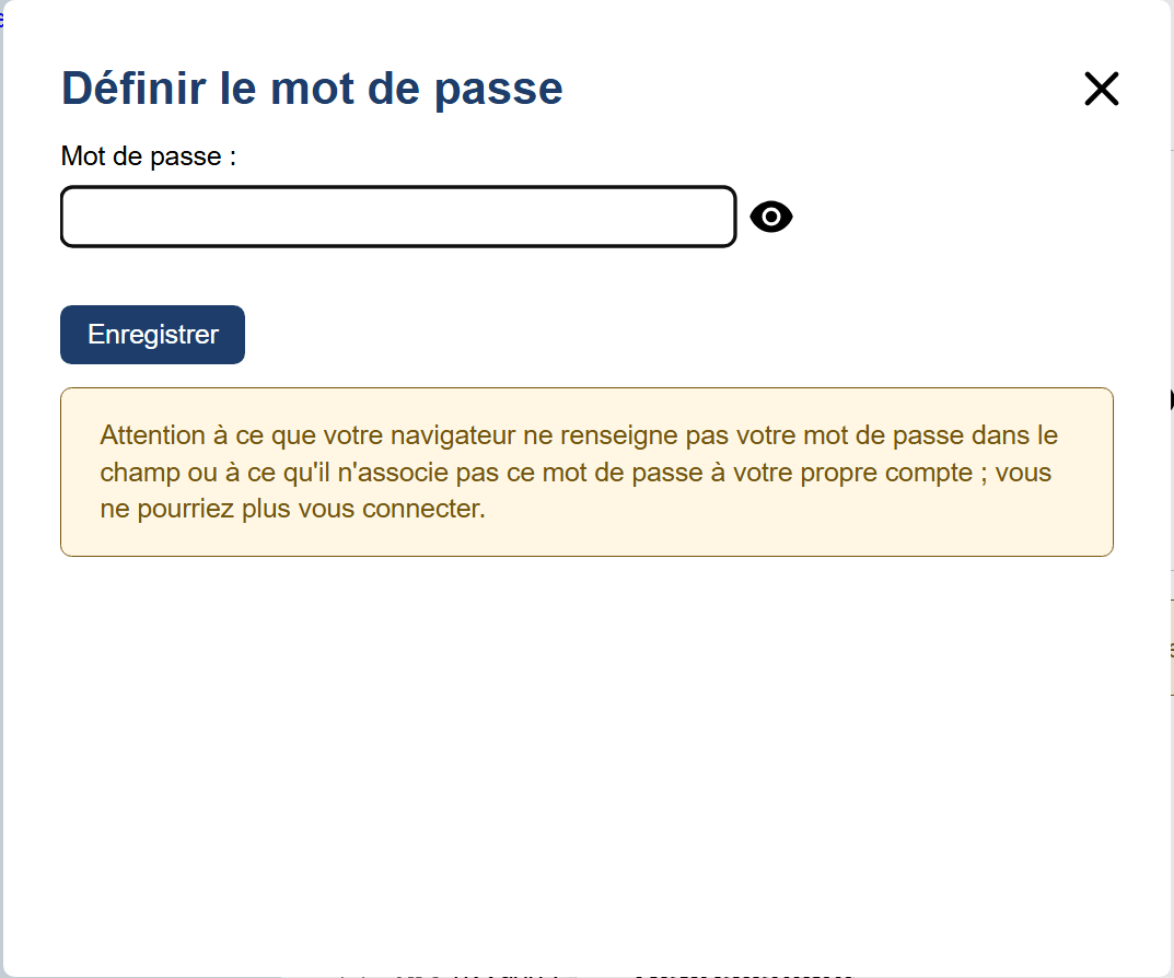 Définir le mot de passe
