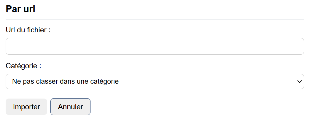 Importer par URL