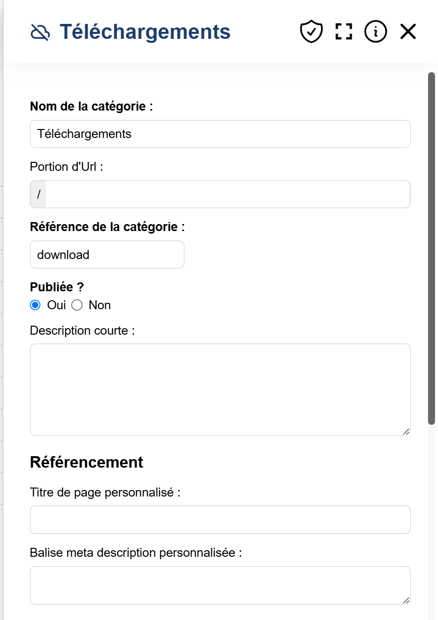 Champs requis et facultatifs